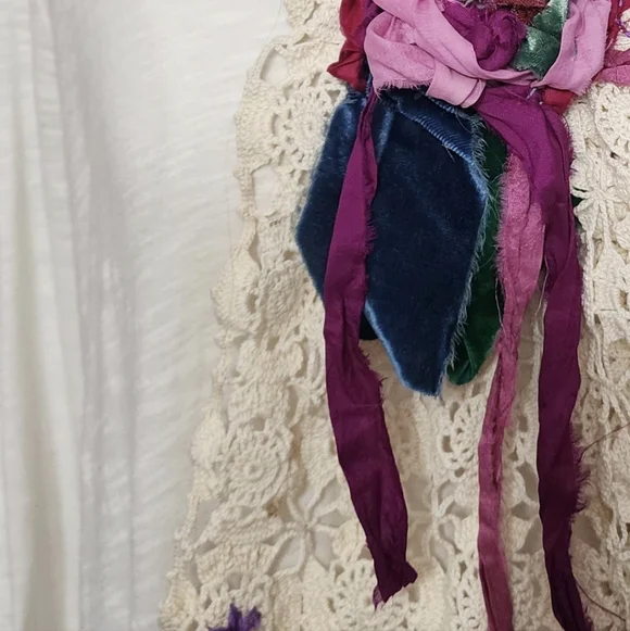 JABOT💝MOSSIE ANNA ARTISAN DESIGN NWT !!WEAR MANY WAYS!!❤️💖OOAK - Picture 4 of 16